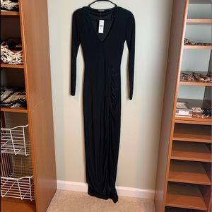 Brand new long black dress with tags